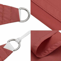 Berkfield Sun Shade Sail Terracotta 2X2X2 M 100% Polyester Oxford - thumbnail 6