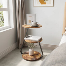 3 Tier Bedside Table With Led Light Sofa Side - thumbnail 4