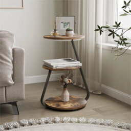 3 Tier Bedside Table With Led Light Sofa Side - thumbnail 5