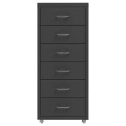 Berkfield Mobile File Cabinet Anthracite 28X41X69 Cm Metal - thumbnail 2