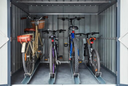 Waltons Globel 6 X 6 Metal Garden Bike Storage Locker - Grey - thumbnail 4