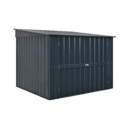 Waltons Globel 6 X 6 Metal Garden Bike Storage Locker - Grey - thumbnail 7
