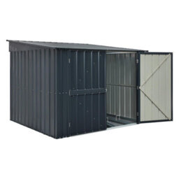 Waltons Globel 6 X 6 Metal Garden Bike Storage Locker - Grey - thumbnail 6