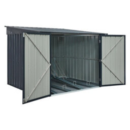 Waltons Globel 6 X 6 Metal Garden Bike Storage Locker - Grey - thumbnail 8