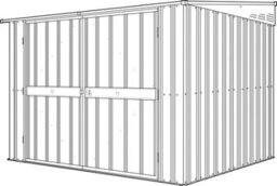 Waltons Globel 6 X 6 Metal Garden Bike Storage Locker - Grey - thumbnail 9