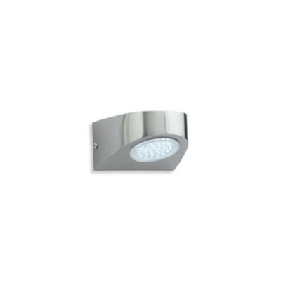 Luminosa Lighting Luminosa Pisa Led Outdoor Wall Light Stainless Steel, White Ip44