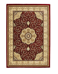 Red Traditional Easy To Clean Bordered Floral Rug For Dining Room-280Cm X 380Cm - thumbnail 8
