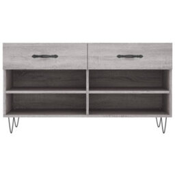 Berkfield Shoe Bench Grey Sonoma 102X35X55 Cm Engineered Wood - thumbnail 6