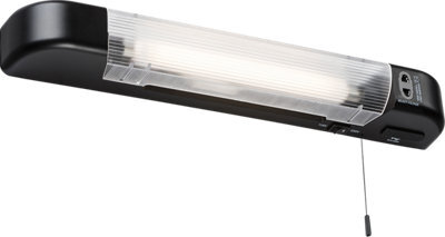 Knightsbridge 6 W Led Shaver Light With Dual Usb Charger - Matt Black, 492 mm X 60 mm X 70 mm - image 1