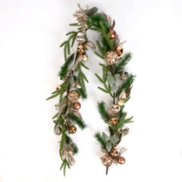 Dibor Luxury Metallic Magic Bauble Xmas Decoration Staircase Christmas Garland 1.8M - thumbnail 2