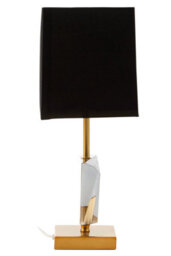 Orsina Smoked Crystal Table Lamp With Gold Metal Finish, Geometric Triangular Design Bedside Lamp, Modern Desk Lamp - thumbnail 4