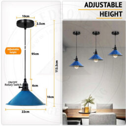 E27 Pendant Lights Height Adjustable With Switch Celing Hanging Light For Living Room Dining Room Bedroom Coffee Bar Kitchen - thumbnail 8