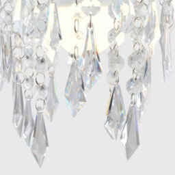 Valuelights Pair Of Chandelier Design Ceiling Light Shades With Clear Acrylic Jewel Effect Droplets (D)16Cm - thumbnail 6