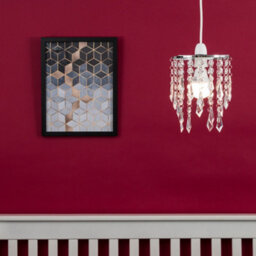 Valuelights Pair Of Chandelier Design Ceiling Light Shades With Clear Acrylic Jewel Effect Droplets (D)16Cm - thumbnail 5