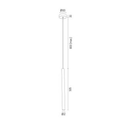 Luminosa Lighting Luminosa Rio Slim Pendant Ceiling Light Gold 719Lm 3000K - thumbnail 2