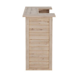 Garden Bar Table Pine Wood Patio Drink Cocktail Stand Outdoor Pub Dining Counter - thumbnail 3