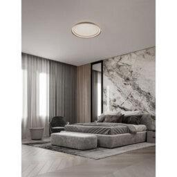 Luminosa Lighting Luminosa Ormi 60Cm Flush Ceiling Light Champagne Brown Triac Dimmable Led 48W 3361Lm 2700-3000-4000K Cct - thumbnail 2