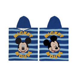 Disney Micky Mouse Sea Stripe 100% Cotton Towel Poncho Hooded Robe Bath Beach Pool - thumbnail 3