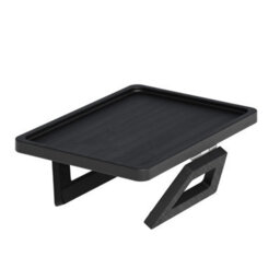 Black Bamboo Sofa Arm Tray Table Chair Rest Organiser Couch Remote Storage Holder Desk - thumbnail 5