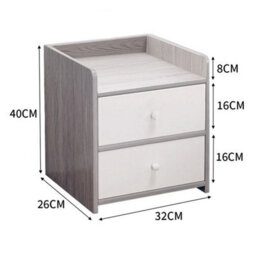 Small Compact Bedside Drawers Cabinet Bedroom Nightstand Storage Table Furniture - thumbnail 2
