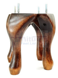 L&F Queen Anne Wooden Legs Chestnut Wash 150mm High Set Of 4 Replacement Furniture Feet Chairs Sofas Footstools M10 (10mm) - thumbnail 6