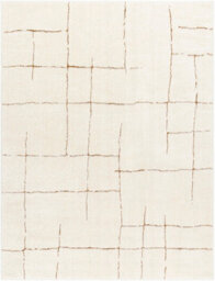 Livabliss Freud-Modern Ivory Brown High Pile Living Dining Bedroom Rug 200 X 275 Cm Easy Care, Non Shedding - thumbnail 1