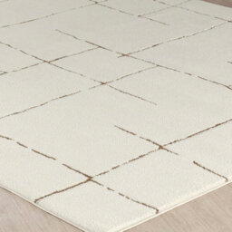 Livabliss Freud-Modern Ivory Brown High Pile Living Dining Bedroom Rug 200 X 275 Cm Easy Care, Non Shedding - thumbnail 6