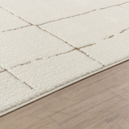 Livabliss Freud-Modern Ivory Brown High Pile Living Dining Bedroom Rug 200 X 275 Cm Easy Care, Non Shedding - thumbnail 3
