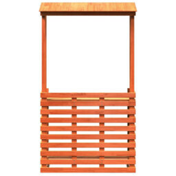 Berkfield Outdoor Bar Table With Roof Brown 112.5X57X195.5 Cm Solid Wood - thumbnail 4