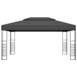 Walplus Gazebo Outdoor Beach Party Festival Camping Tent Canopy Wedding Marquee Awning3X4 M Anthracite - thumbnail 2