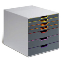 Durable Varicolor Desktop Organiser 7 Drawer Colour Coded Modular Storage - A4+ - thumbnail 2