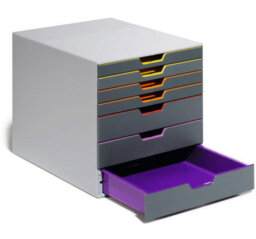 Durable Varicolor Desktop Organiser 7 Drawer Colour Coded Modular Storage - A4+ - thumbnail 6