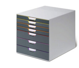 Durable Varicolor Desktop Organiser 7 Drawer Colour Coded Modular Storage - A4+ - thumbnail 3