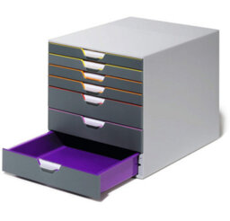 Durable Varicolor Desktop Organiser 7 Drawer Colour Coded Modular Storage - A4+ - thumbnail 7