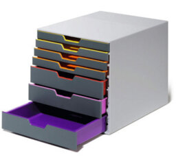 Durable Varicolor Desktop Organiser 7 Drawer Colour Coded Modular Storage - A4+ - thumbnail 9