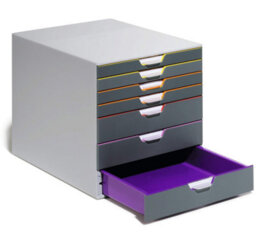 Durable Varicolor Desktop Organiser 7 Drawer Colour Coded Modular Storage - A4+ - thumbnail 8