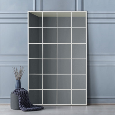 Mirroroutlet The Fenestra White Modern Window Leaner / Wall Mirror 200Cm X 120Cm - image 1