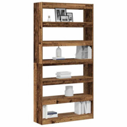 Berkfield Bookcase Old Wood Engineered Wood 100 X 30 X 198 Cm - thumbnail 3