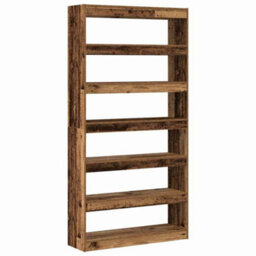 Berkfield Bookcase Old Wood Engineered Wood 100 X 30 X 198 Cm - thumbnail 7