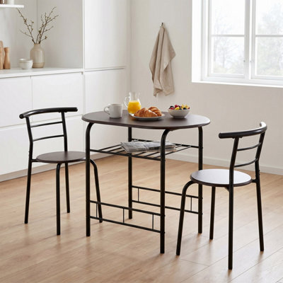 Seconique Derry Dining Set 2 Chairs Black/walnut - image 1