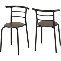 Seconique Derry Dining Set 2 Chairs Black/walnut - thumbnail 6