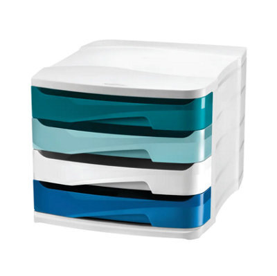 Riviera By Cep 4 Drawer Desktop Unit Multicoloured