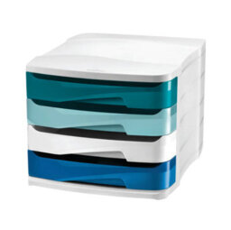 Riviera By Cep 4 Drawer Desktop Unit Multicoloured