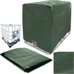 Water Tank Cover, Ibc Cover For 1000L Tank, Dustproof, Uv Resistant, Rainproof, 120X100X116Cm (Green) - thumbnail 4