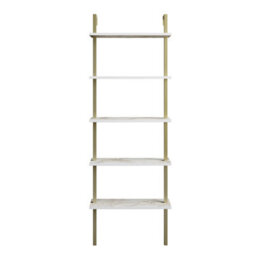 Decorotika Piante Bookcase Shelving Unit White Marble Effect & Gold - thumbnail 5
