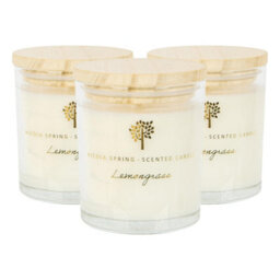 Nicola Spring 3X Lemongrass Scented Candles 130G 21H Natural Single Wick Soy Wax Aromatherapy Candle Home Fragrance