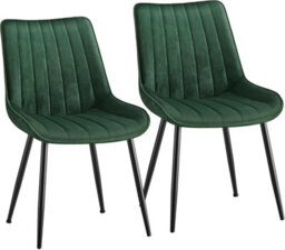 Songmics Dining Chairs Set Of 2, Upholstered Kitchen Chairs, Max. Load 120 Kg - thumbnail 2