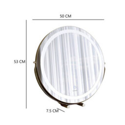 CARME Home Riley Gold Touch Sensor Led Light Mirror - thumbnail 3