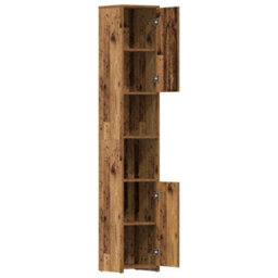 Berkfield Bathroom Cabinet Old Wood 30X30X183.5 Cm Engineered Wood - thumbnail 5