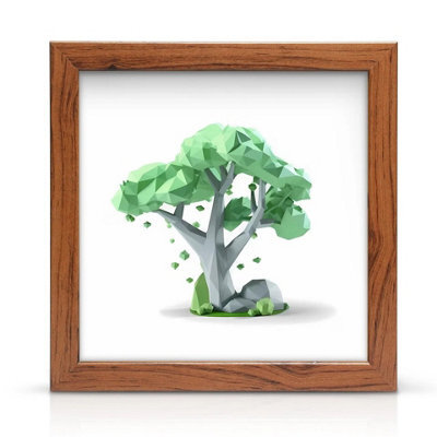 6X6 Square Photo Frame Poster Frame Multiple Finishes Black Oak White Walnut - image 1